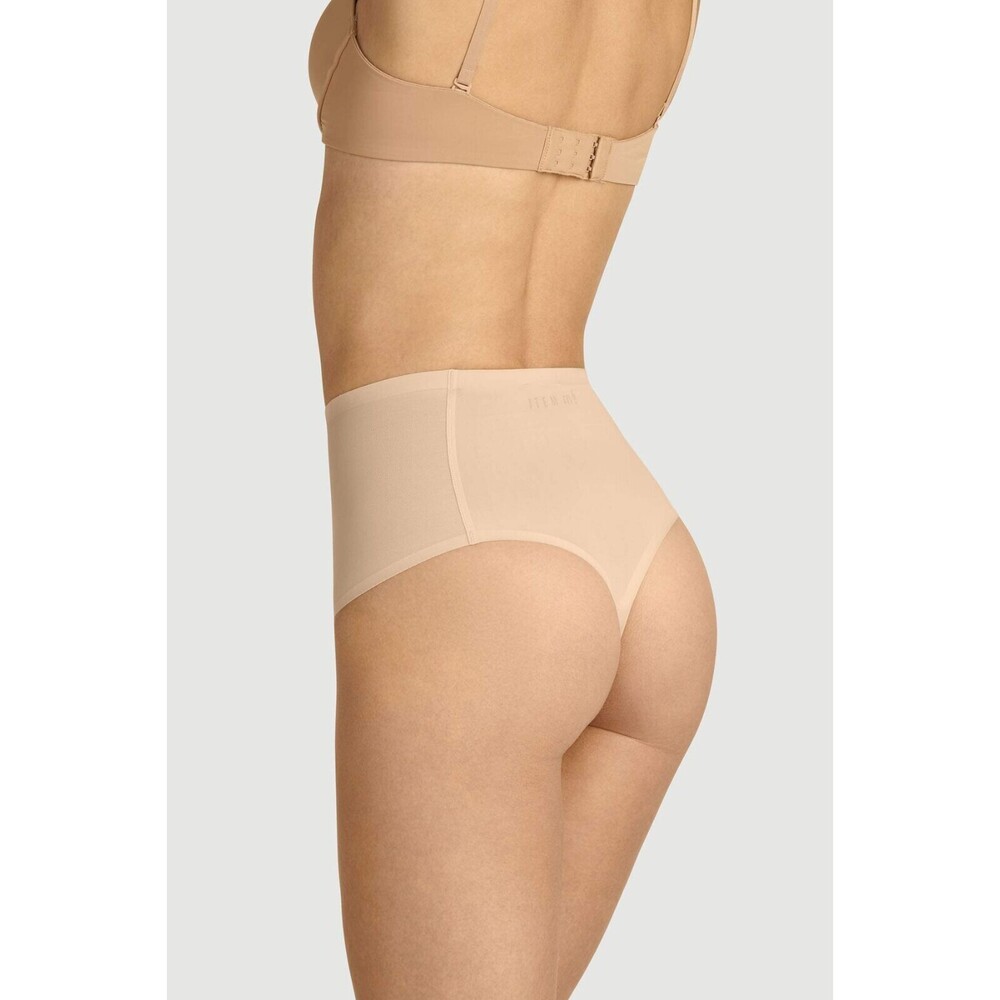 NIP Item m6 Shape Mesh String Thong Size Medium M Apricot